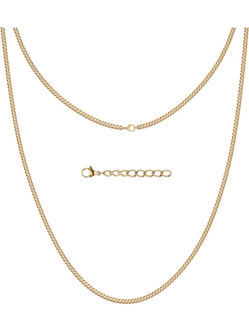 Stylish Cuban Link Chain Necklace for Men - Gold/Silver, 2/4/6mm Options